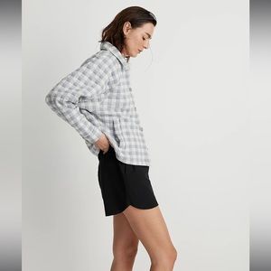 Madewell Gingham Quilted Crop Shirt-Jacket Sz XL